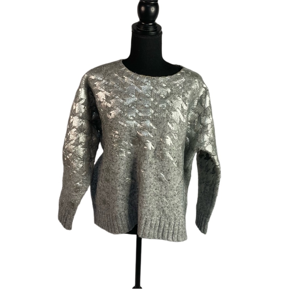 Lord  & Taylor Silver & Grey Sweater